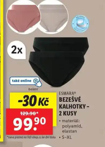 Lidl ESMARA® Bezešvé kalhotky - 2 kusy nabídka