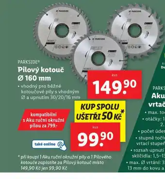 Lidl PARKSIDEⓇ Pilový kotouč Ø 160 mm nabídka