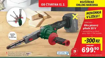 Lidl PARKSIDE Aku pásový pilník 20 V nabídka