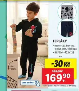 Lidl Tepláky nabídka