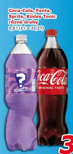 ESO MARKET Coca-Cola, Fanta, Sprite, Kinley Tonic nabídka