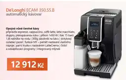 Expert De'Longhi ECAM 350.55.B automatický kávovar nabídka