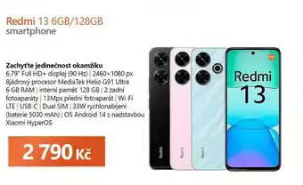 Expert REDMI 13 6GB/128GB smartphone nabídka