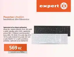 Expert POWERTON UltraSlim bezdrátová slim klávesnice nabídka