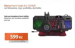 Expert MARVO herní sada 4v1 CM430 set klávesnice, myš, podložka, sluchátka nabídka