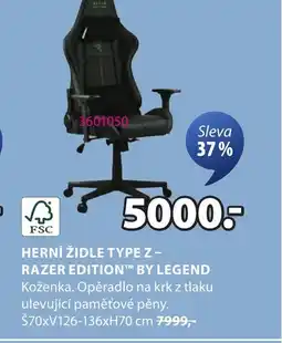 JYSK Herní židle type z- razer edition™ by legend nabídka