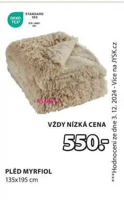 JYSK Pléd Myrfiol nabídka