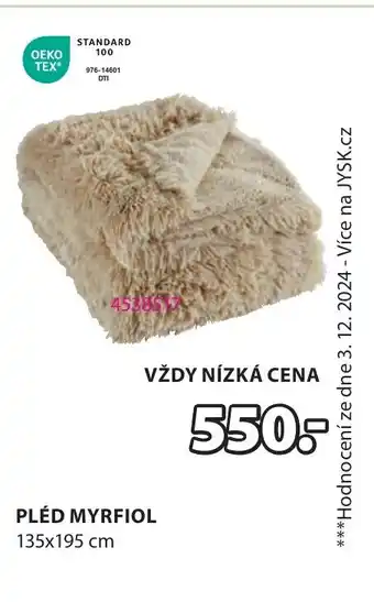 JYSK Pléd Myrfiol nabídka