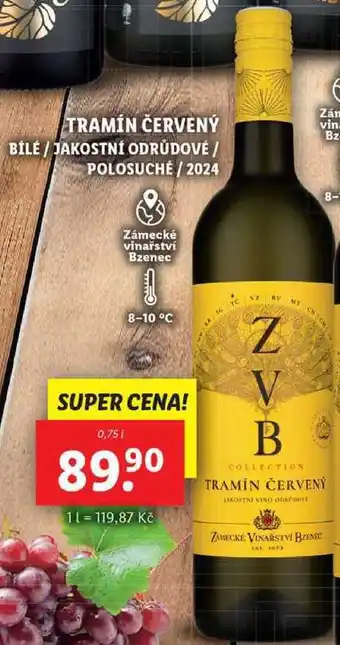 Lidl TRAMÍN ČERVENÝ, 0,75 l nabídka