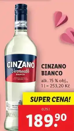 Lidl CINZANO BIANCO, 0,75 l nabídka