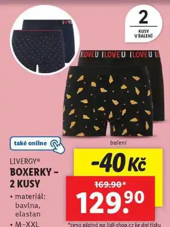 Lidl BOXERKY - 2 KUSY nabídka