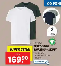 Lidl TRIKO S BIO BAVLNOU - 2 KUSY nabídka