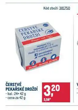 Makro Čerstvé pekařské droždí nabídka