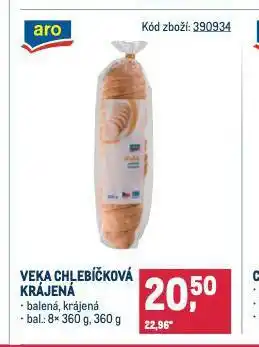 Makro Veka chlebíčková krájená nabídka