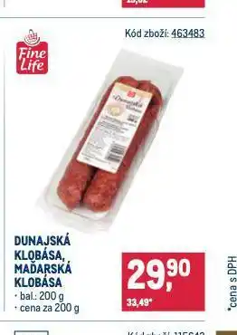 Makro Dunajská klobása nabídka