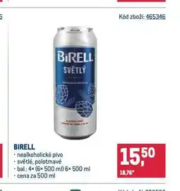 Makro Birell nealkoholické pivo nabídka