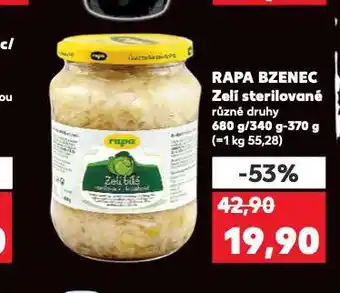 Kaufland Rapa bzenec zelí sterilované nabídka