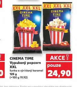 Kaufland Cinema time popcorn nabídka