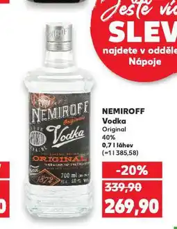 Kaufland Nemiroff vodka nabídka
