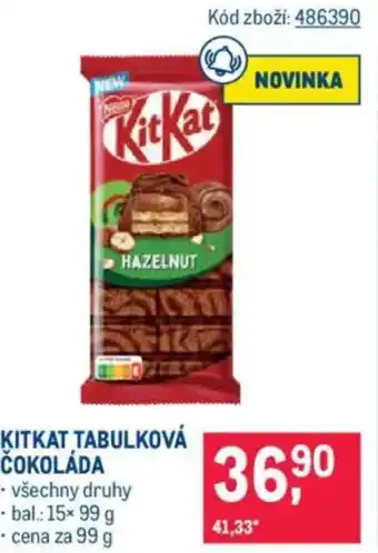 Makro Kitkat tabulková čokoláda nabídka