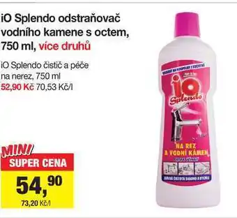 Šlak iO Splendo odstraňovač vodního kamene s octem, 750 ml, více druhů nabídka