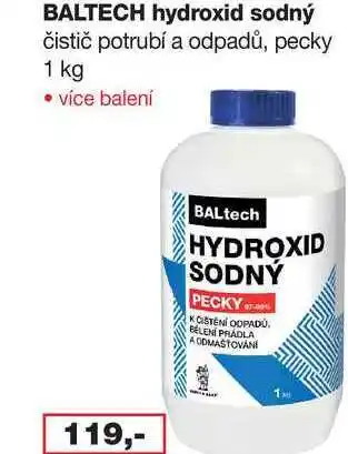 Ráj drogerie BALTECH hydroxid sodný čistič potrubí a odpadů, pecky 1 kg nabídka