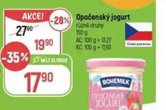 Globus Opočenský jogurt nabídka