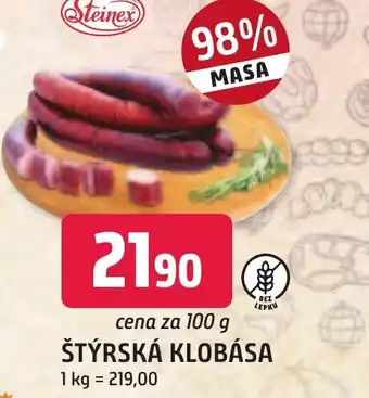 Trefa Štýrská klobása nabídka