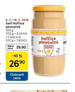 Tesco Senf hořčice plnotučná nabídka