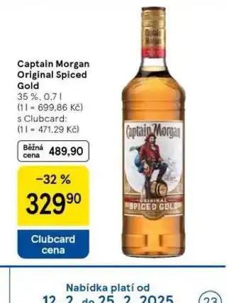 Tesco Captain morgan original spiced gold nabídka