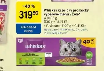 Tesco Whiskas kapsičky pro kočky nabídka