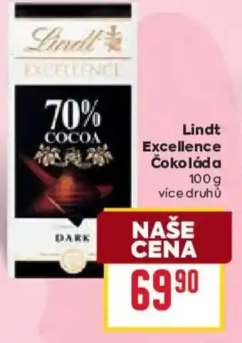 Billa Lindt Excellence Čokoláda nabídka