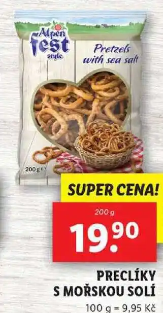 Lidl PRECLÍKY S MOŘSKOU SOLÍ, 200 g nabídka