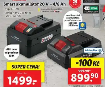 Lidl Smart akumulátor 20 V - 4/8 Ah nabídka