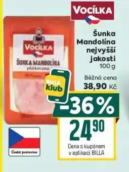 Billa Šunka Mandolina nejvyšší jakosti nabídka