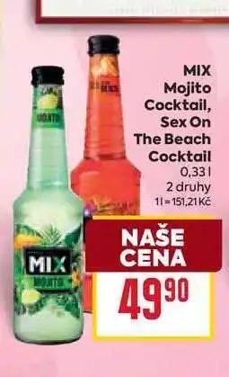 Billa MIX Mojito Cocktail, Sex On The Beach Cocktail 0,33l nabídka