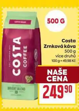 Billa Costa Zrnková káva 500 g nabídka