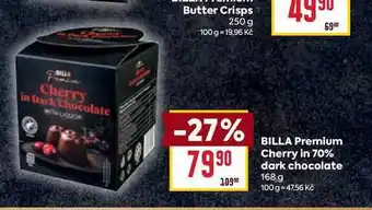 Billa BILLA Premium Cherry in 70% dark chocolate 168 g nabídka