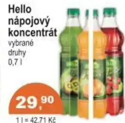 Coop Hello nápojový koncentrát nabídka