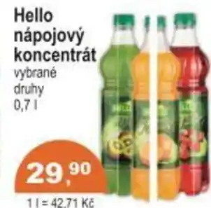 Coop Hello nápojový koncentrát nabídka