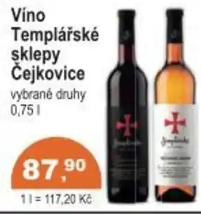 Coop Víno Templářské sklepy Čejkovice nabídka