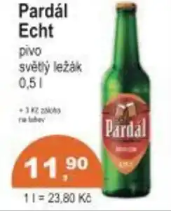 Coop Pardál Echt pivo světlý ležák nabídka