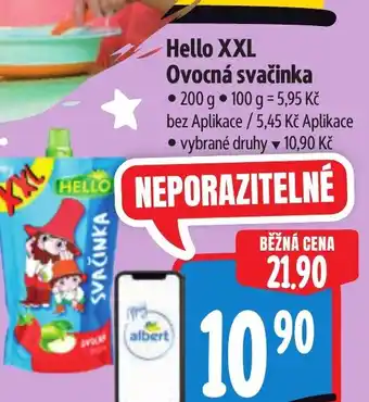 Albert Hello XXL Ovocná svačinka nabídka