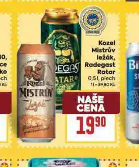 Billa Pivo radegast ratar nabídka