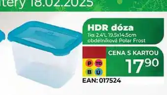 Tamda Foods HDR dóza 1ks 2.4L 19.5x14.5cm obdélníková Polar Frost nabídka