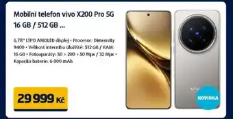 Datart Mobilní telefon vivo X200 Pro 5G 16 GB / 512 GB nabídka