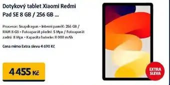 Datart Dotykový tablet Xiaomi Redmi Pad SE 8 GB / 256 GB nabídka