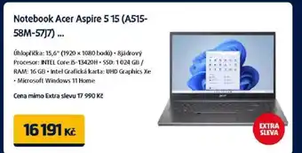 Datart Notebook Acer Aspire 5 15 (A515- 58M-57J7) nabídka