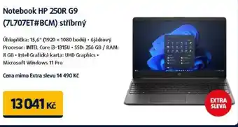 Datart Notebook HP 250R G9 (7L707ET#BCM) stříbrný nabídka