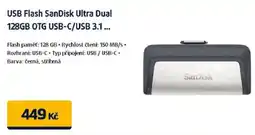 Datart USB Flash SanDisk Ultra Dual 128GB OTG USB-C/USB 3.1 nabídka